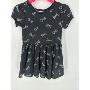 Dotdotsmile Girls Dress 6/12 Months Black with White Bows Print New With Tags
